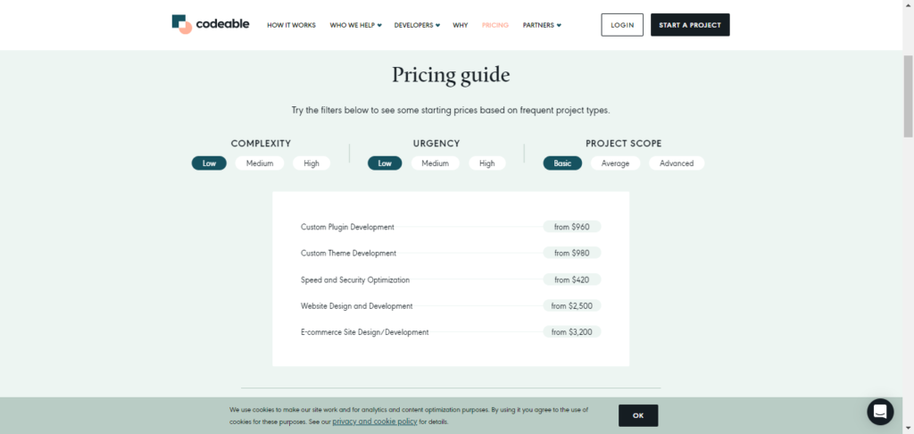 Codeable Pricing
