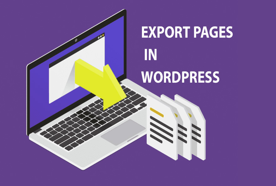 wordpress export pages